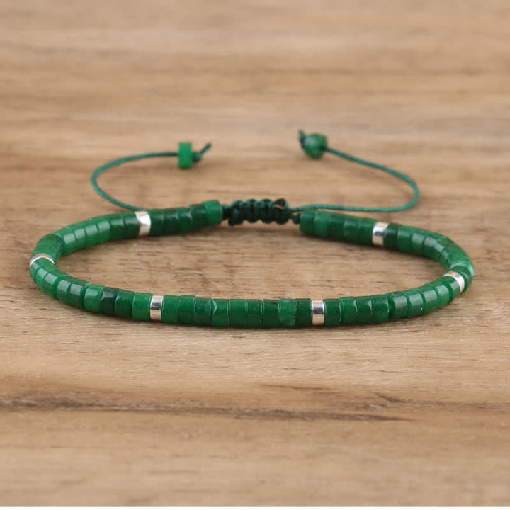 Kalsten | Braided bracelet with 2.4 mm natural stone rollers – Seraphina