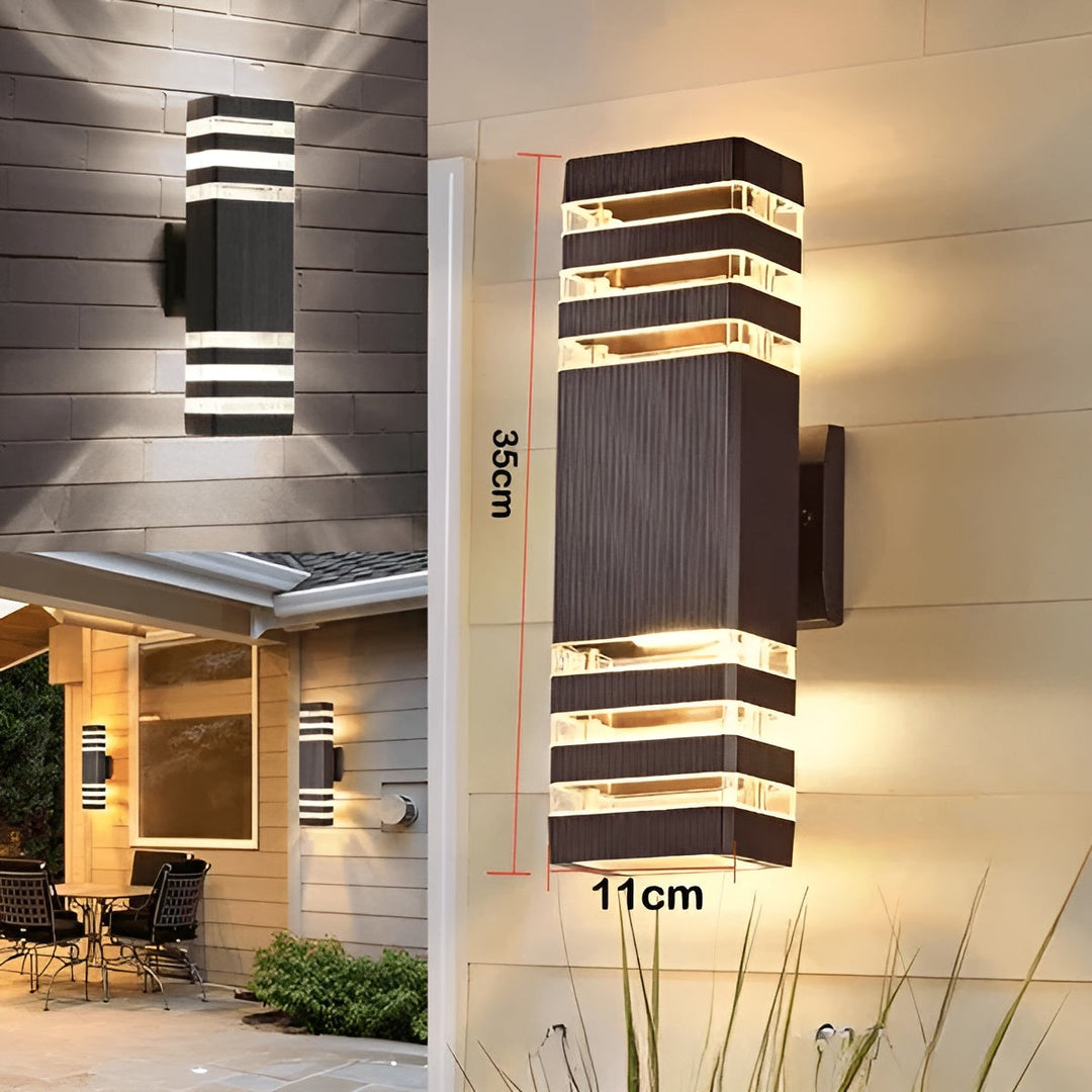 LED Outdoor Wall Light – Modern Up-&-Down Light | Waterproof for Garden & Balcony | Kalsten