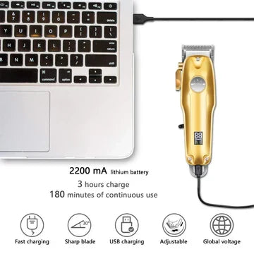 Frendorf | Professional Hair Clippers for Men Gold Set | Gold Cordless Hair Clippers