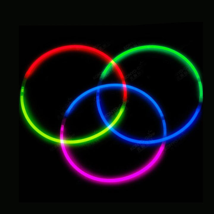 Glow Necklace Tri-color (50 pieces), 5 x 580 mm | Kalsten
