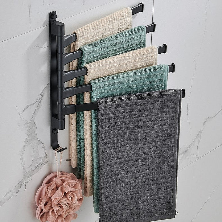 Towelix 5-Arms Towel Rack – Modern and Practical in Black Kalsten