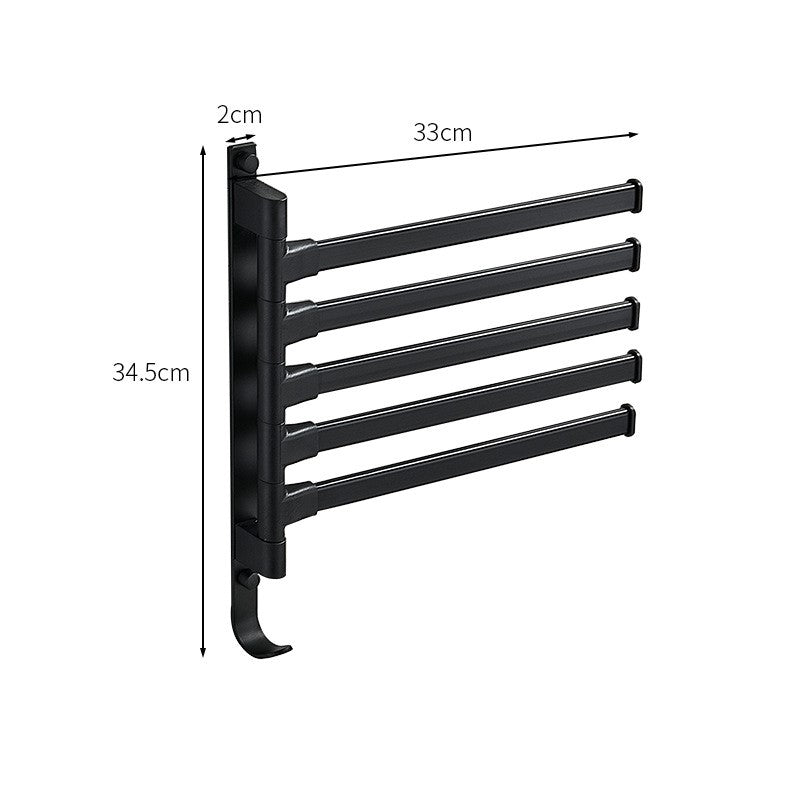 Towelix 5-Arms Towel Rack – Modern and Practical in Black Kalsten