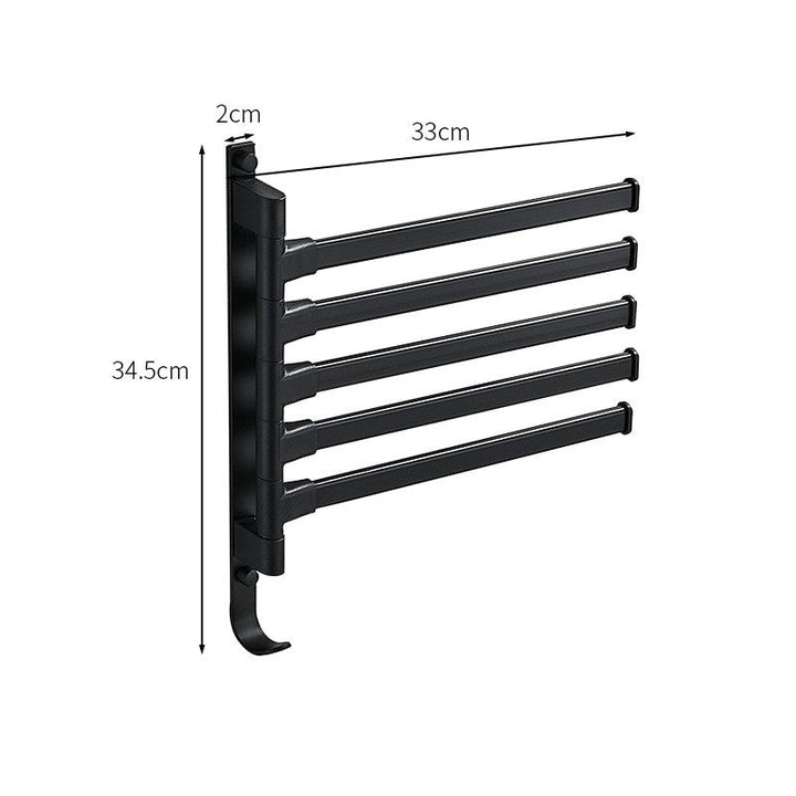 Towelix 5-Arms Towel Rack – Modern and Practical in Black Kalsten