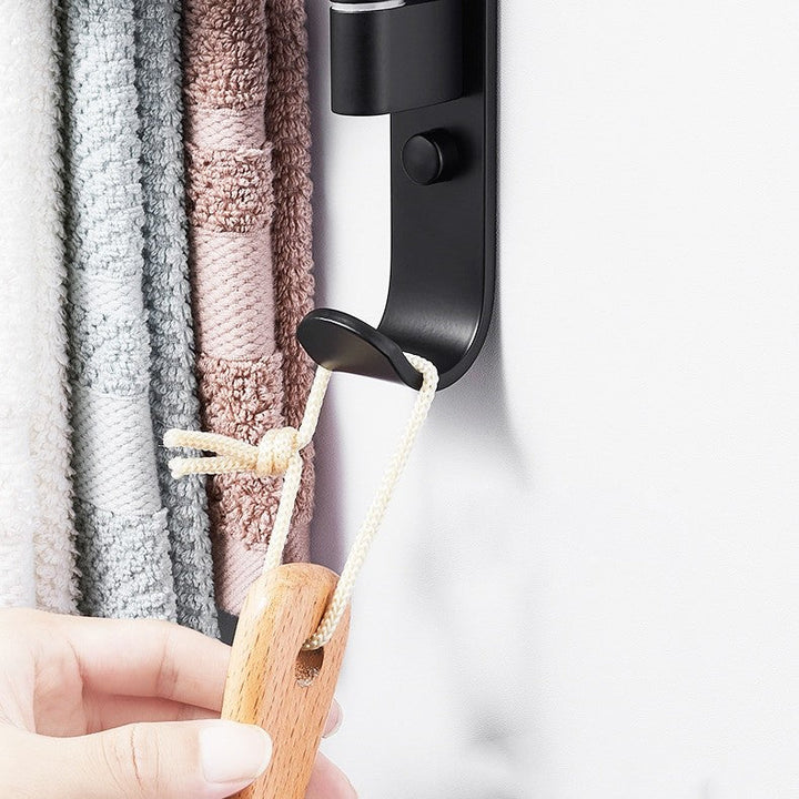 Stylish Towelly Towel Rack - in Elegant Black Metal Kalsten