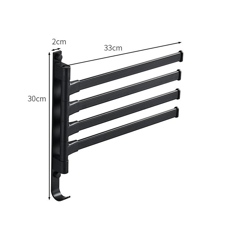 Stylish Towelly Towel Rack - in Elegant Black Metal Kalsten
