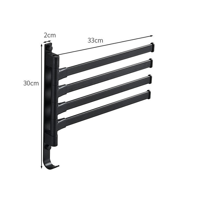 Stylish Towelly Towel Rack - in Elegant Black Metal Kalsten