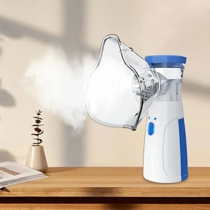 Portable, silent nebulizer inhaler