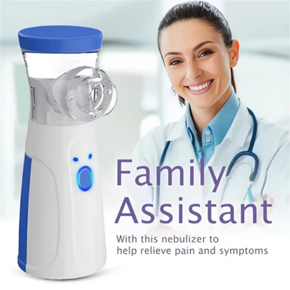 Portable, silent nebulizer inhaler