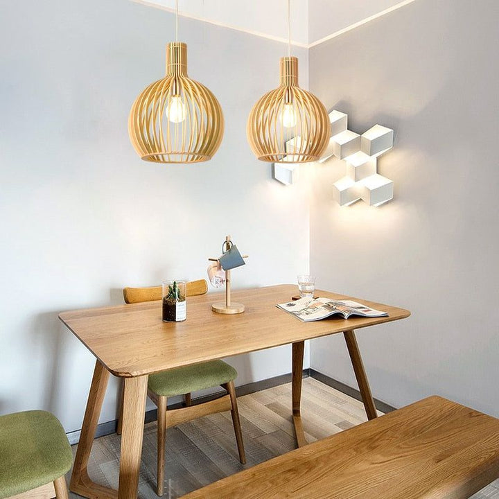 Kalsten | Handmade Wooden Pendant Lamp - RustikAura