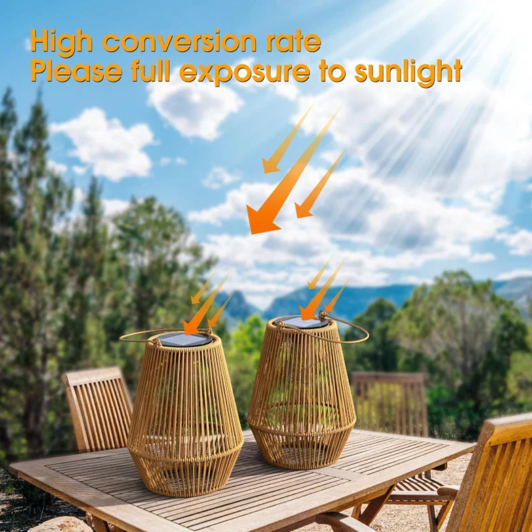 Handwoven Waterproof Sun Garden Lamp - SunWeave