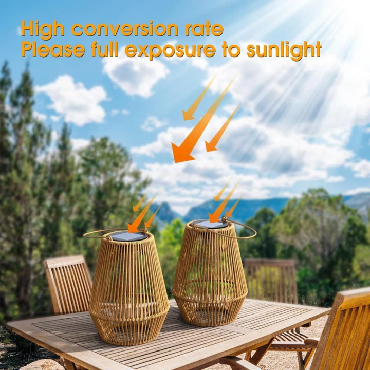 Handwoven Waterproof Sun Garden Lamp - SunWeave