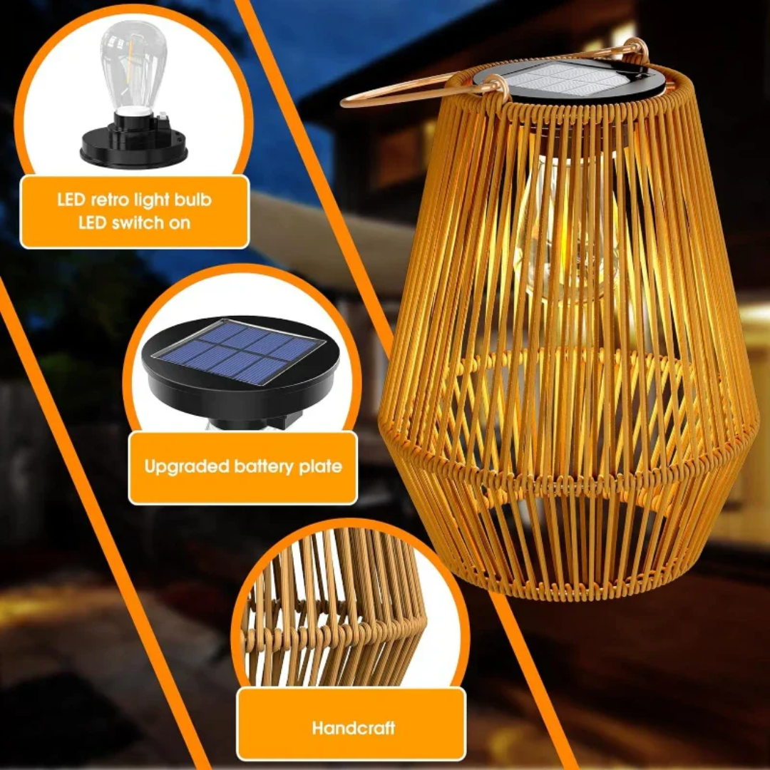 Handwoven Waterproof Sun Garden Lamp - SunWeave