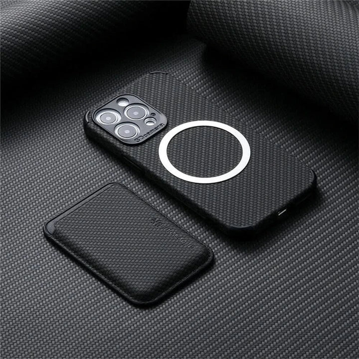 Kalsten | MagSafe Wallet Phone Case with Carbon Fiber Protection