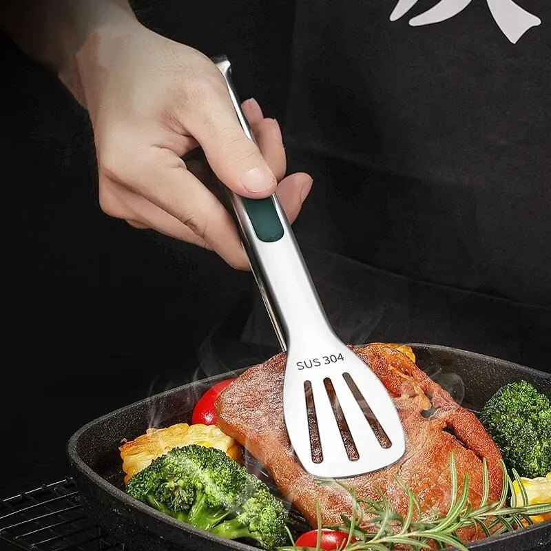 BowLift | HandyTongs – Non-slip stainless steel tongs for meat, salad & bread