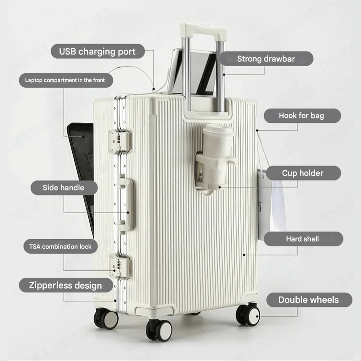 Hard-shell hand luggage suitcase – Manhattan Pro | Kalsten