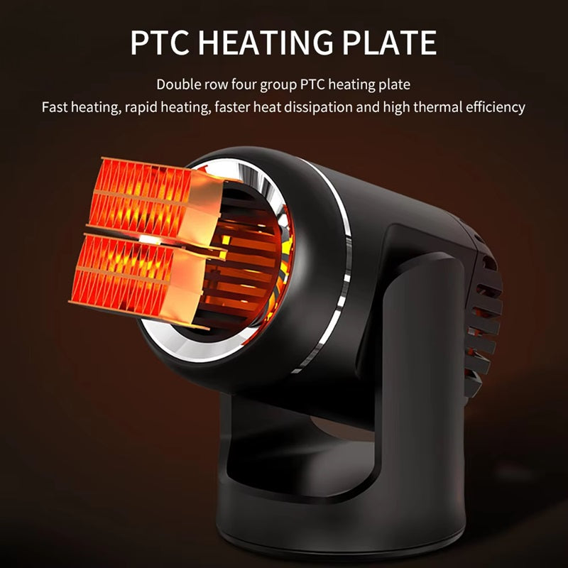 12V Car Heater with 360° Rotation & Overheat Protection