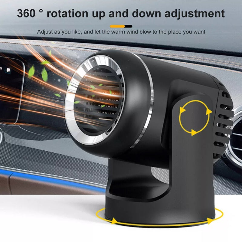 12V Car Heater with 360° Rotation & Overheat Protection