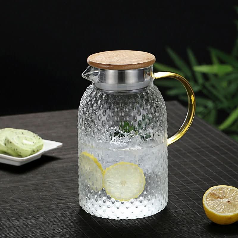 Kalsten | Heat-Resistant Glass Pitcher with Bamboo Lid