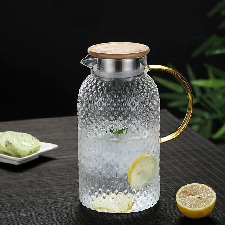 Kalsten | Heat-Resistant Glass Pitcher with Bamboo Lid