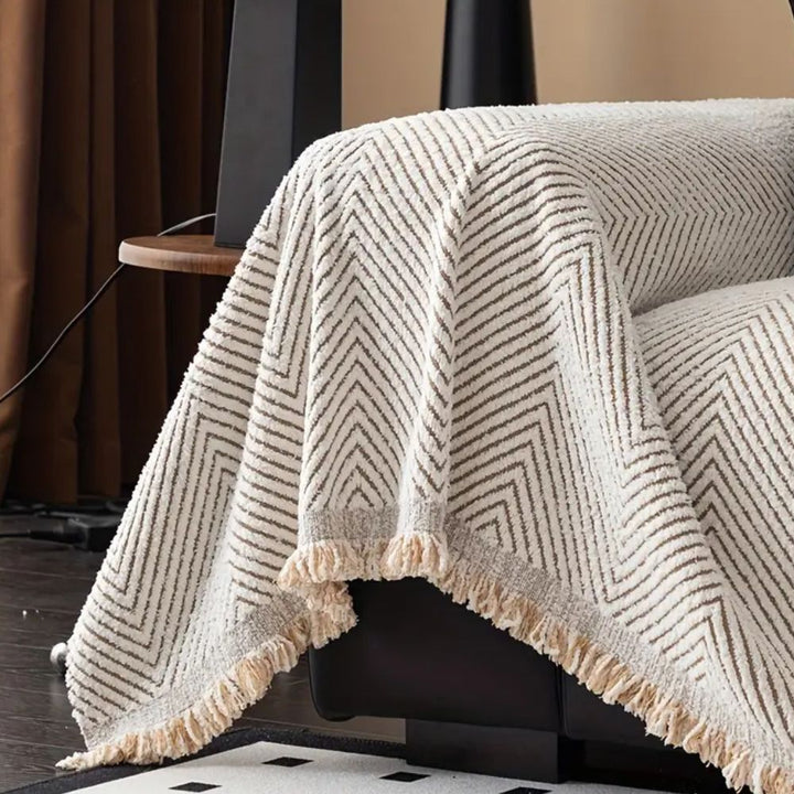Herringbone Pattern Protective Sofa Cover Kalsten