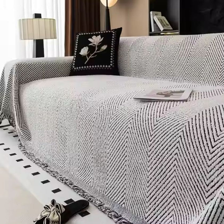 Herringbone Pattern Protective Sofa Cover Kalsten
