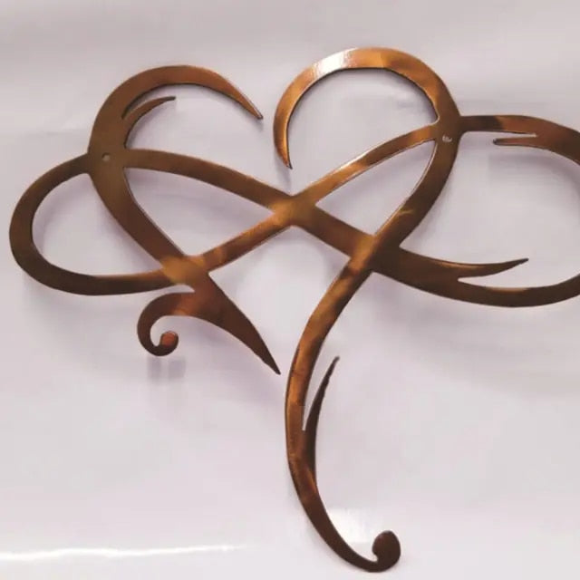 Kalsten | InfinityHeart Wall Decor – Iron Wall Sculpture with Symbol of Eternal Love