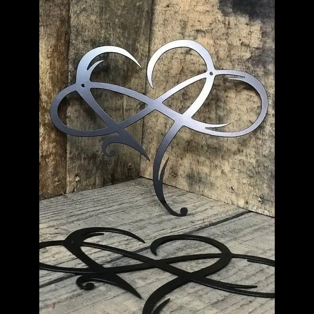 Kalsten | InfinityHeart Wall Decor – Iron Wall Sculpture with Symbol of Eternal Love