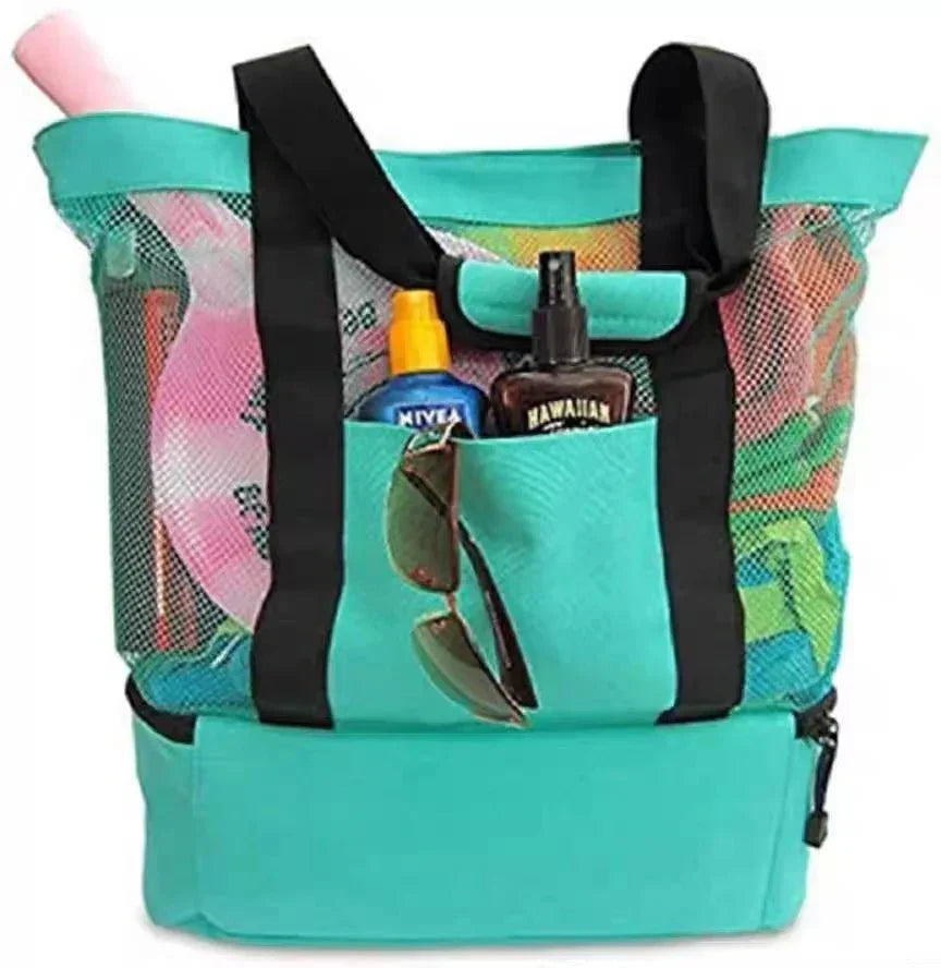 Kalsten | High-Capacity Picnic and Beach Bag – Waterproof, Double-Layer Mesh Design for Outdoor Adventures