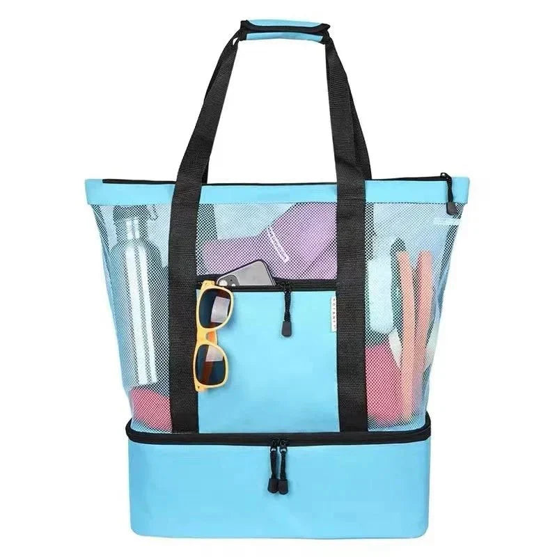Kalsten | High-Capacity Picnic and Beach Bag – Waterproof, Double-Layer Mesh Design for Outdoor Adventures