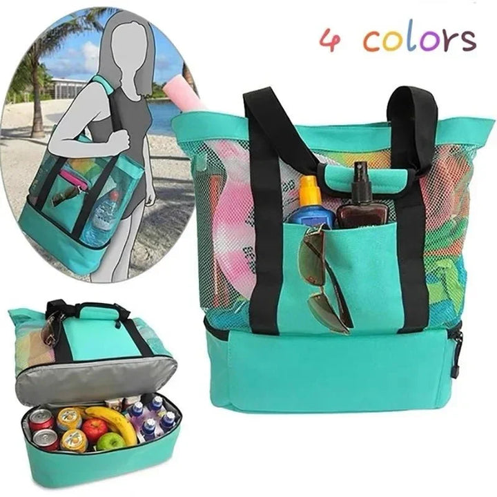 Kalsten | High-Capacity Picnic and Beach Bag – Waterproof, Double-Layer Mesh Design for Outdoor Adventures