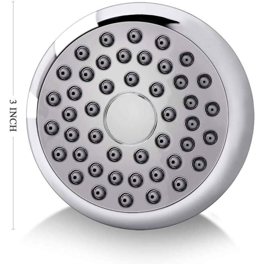 Kalsten | High Pressure Showerhead 3" Anti-Clog Anti-Leak Fixed with Adjustable Swivel Ball Joint Made of Brass