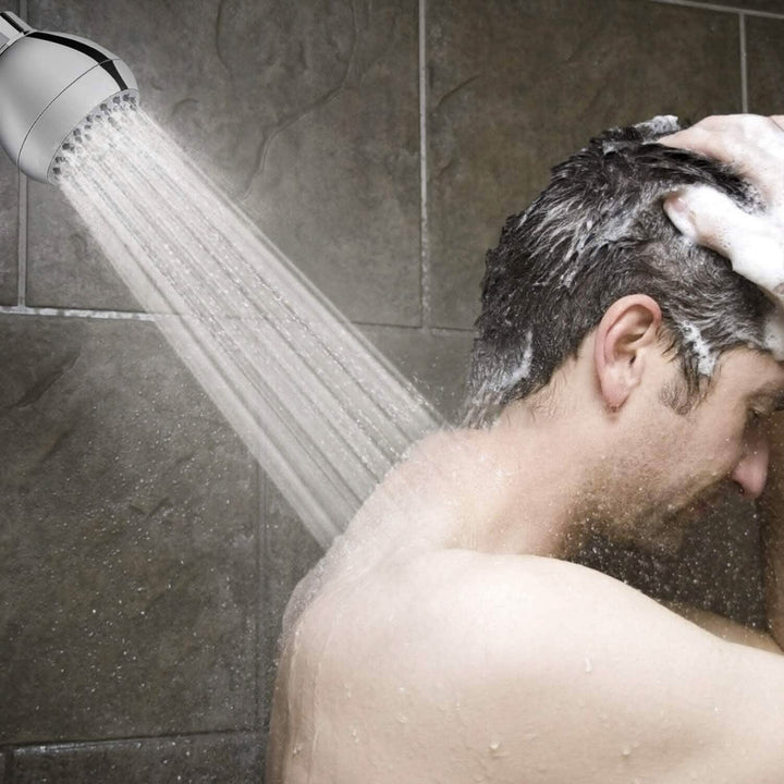 Kalsten | High Pressure Showerhead 3" Anti-Clog Anti-Leak Fixed with Adjustable Swivel Ball Joint Made of Brass