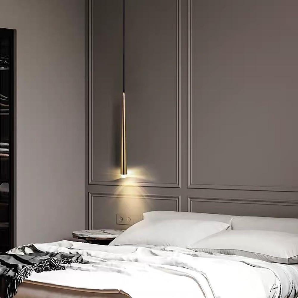 Elongated Cylinder Island Kitchen Pendant Lighting Metal Acrylic Pendant Lighting | Kalsten