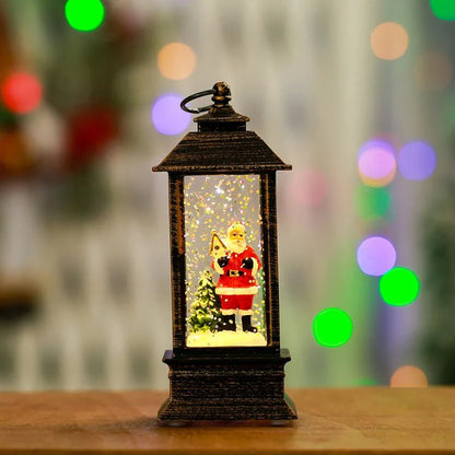 Skanto | Holiday Lantern - Christmas Snow Globe Vintage Lantern Suitable for Party, Wedding, Indoor, Outdoor and Terrace
