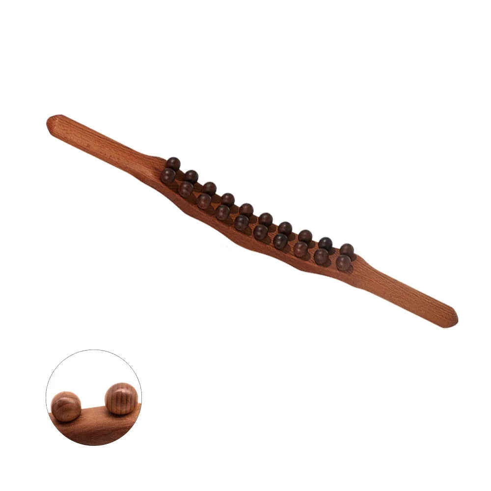 HoutRelax Gua Sha Massage Stick – 60 cm Massage Tool made of Natural Wood for Deep Muscle Relaxation | Kalsten