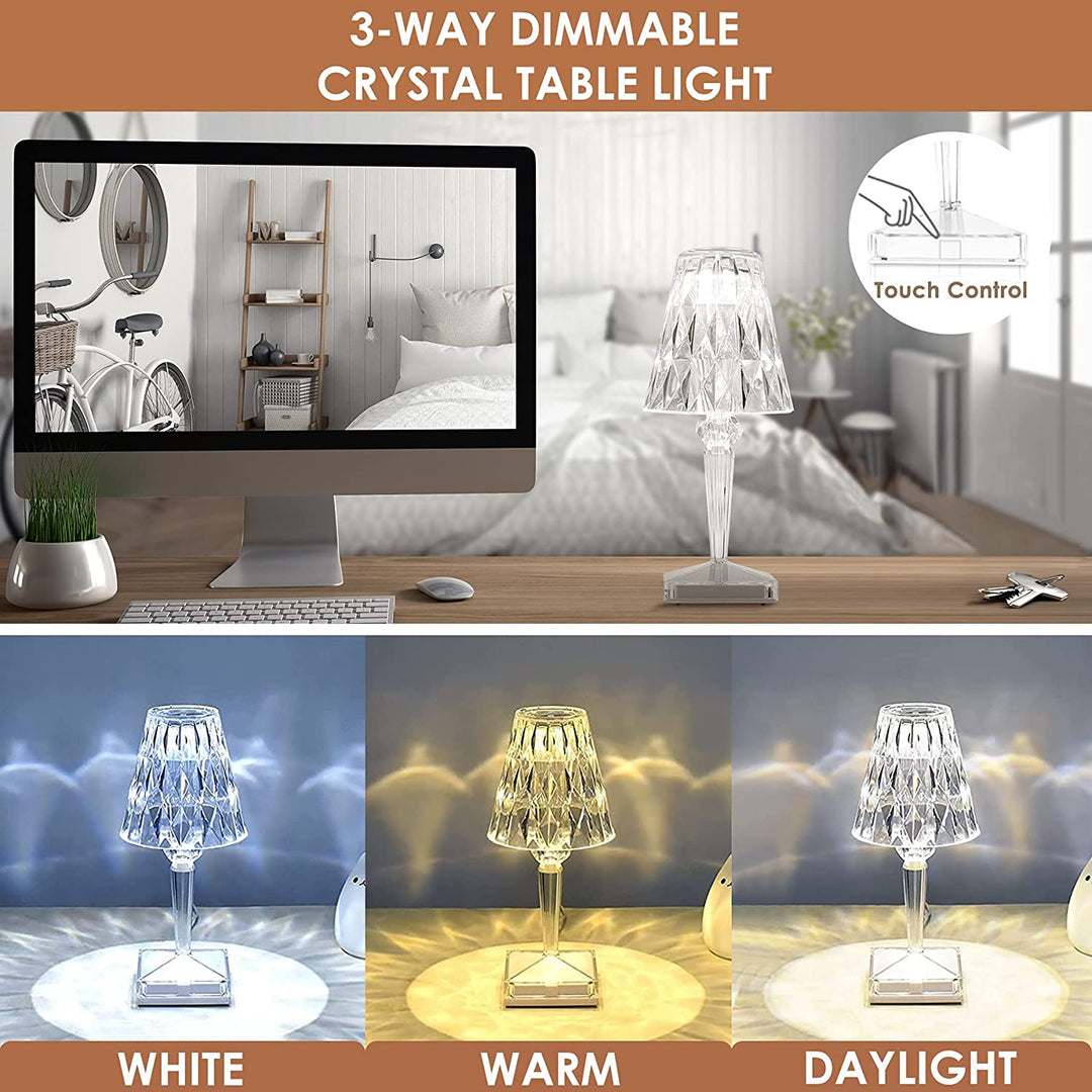 CrystaLamp - LED Table Lamp made of Diamond Crystal | Kalsten
