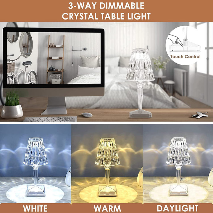 CrystaLamp - LED Table Lamp made of Diamond Crystal | Kalsten