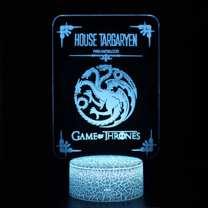 3D Lamp Game Of Thrones House Targaryen | Kalsten