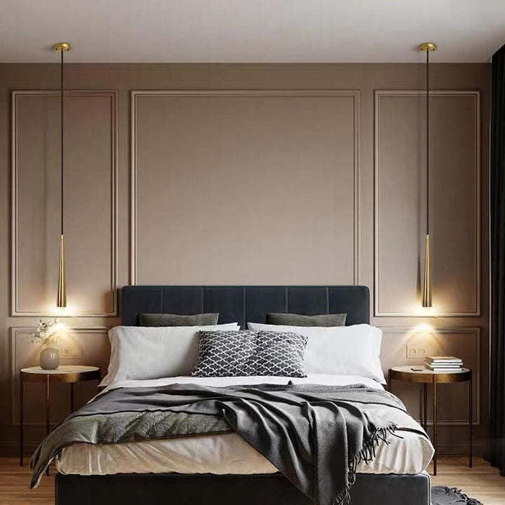 Elongated Cylinder Island Kitchen Pendant Lighting Metal Acrylic Pendant Lighting | Kalsten