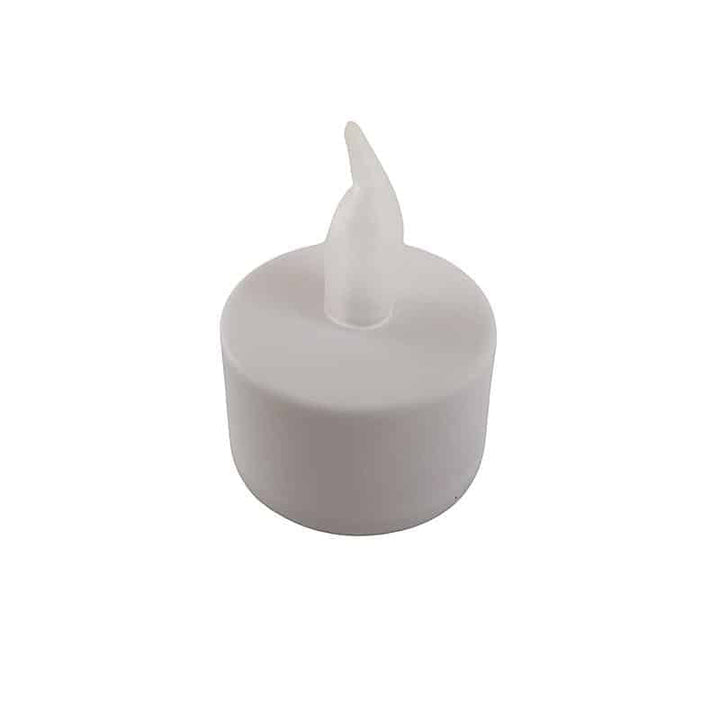 LED tealight 12 pcs. in white with flame (including batteries) | Kalsten