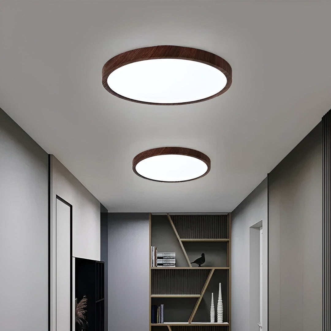 GrainGlow Light - Modern Ultra-Thin Wood Ceiling Light | Kalsten