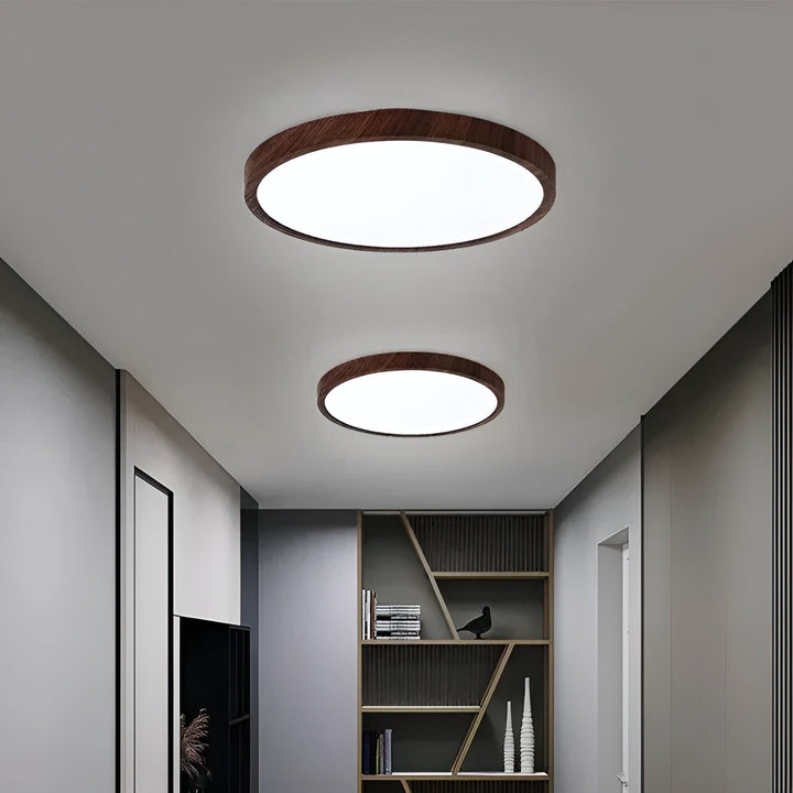 GrainGlow Light - Modern Ultra-Thin Wood Ceiling Light | Kalsten