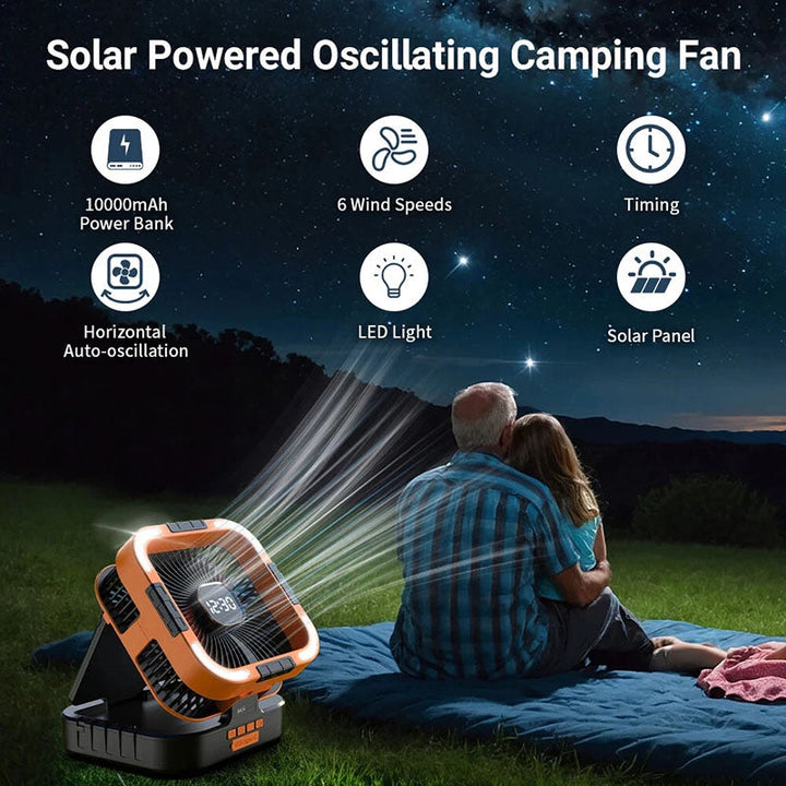 3 in 1 Solar Camping Fan | Kalsten