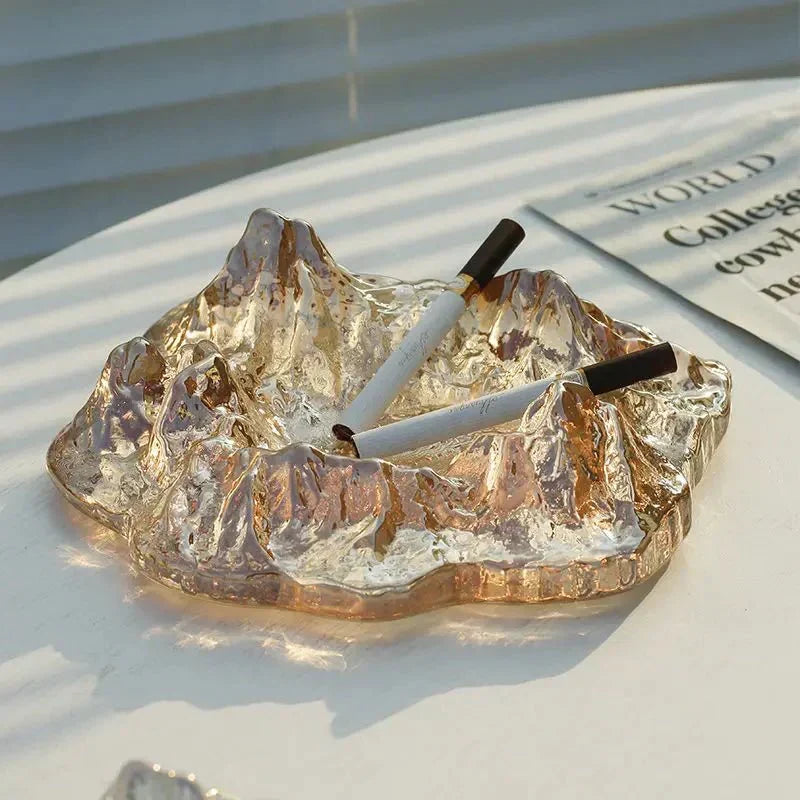 Kalsten | Ice Style Mountain Glass Ashtray Decoration