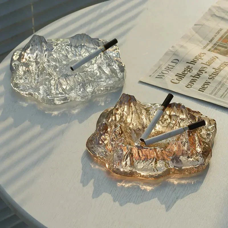 BowLift | Ice Style Mountain Glass Ashtray Decoration