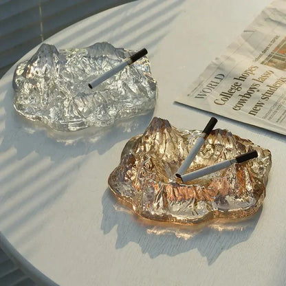 BowLift | Ice Style Mountain Glass Ashtray Decoration