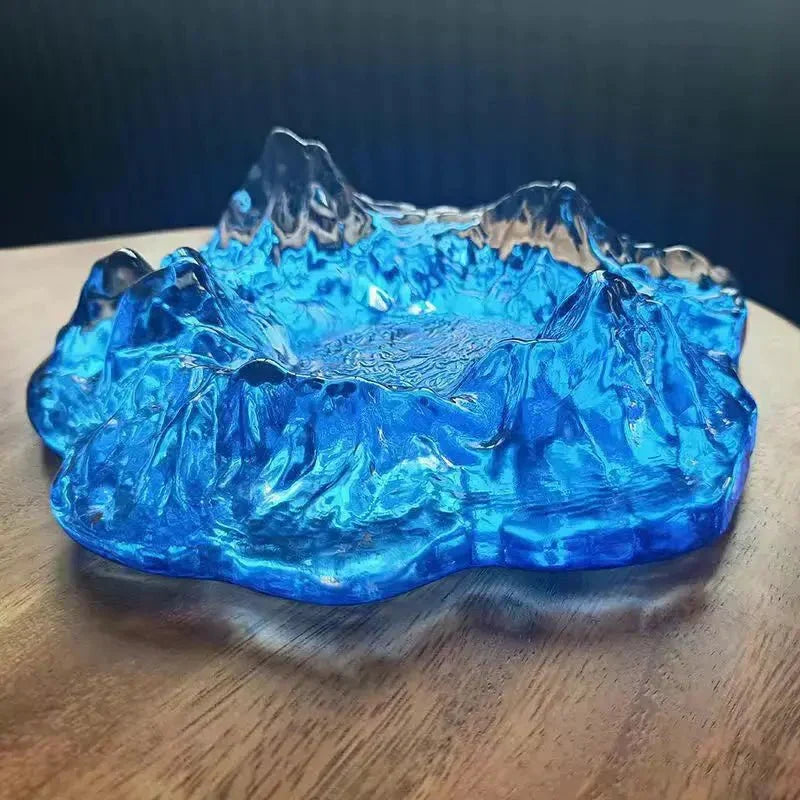 Kalsten | Ice Style Mountain Glass Ashtray Decoration