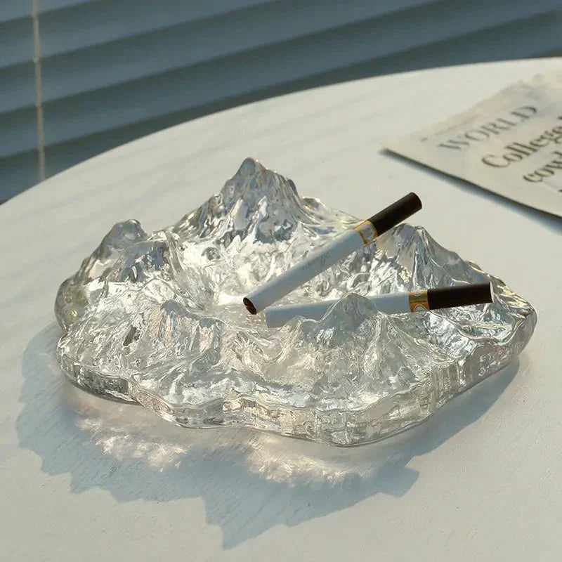 Kalsten | Ice Style Mountain Glass Ashtray Decoration