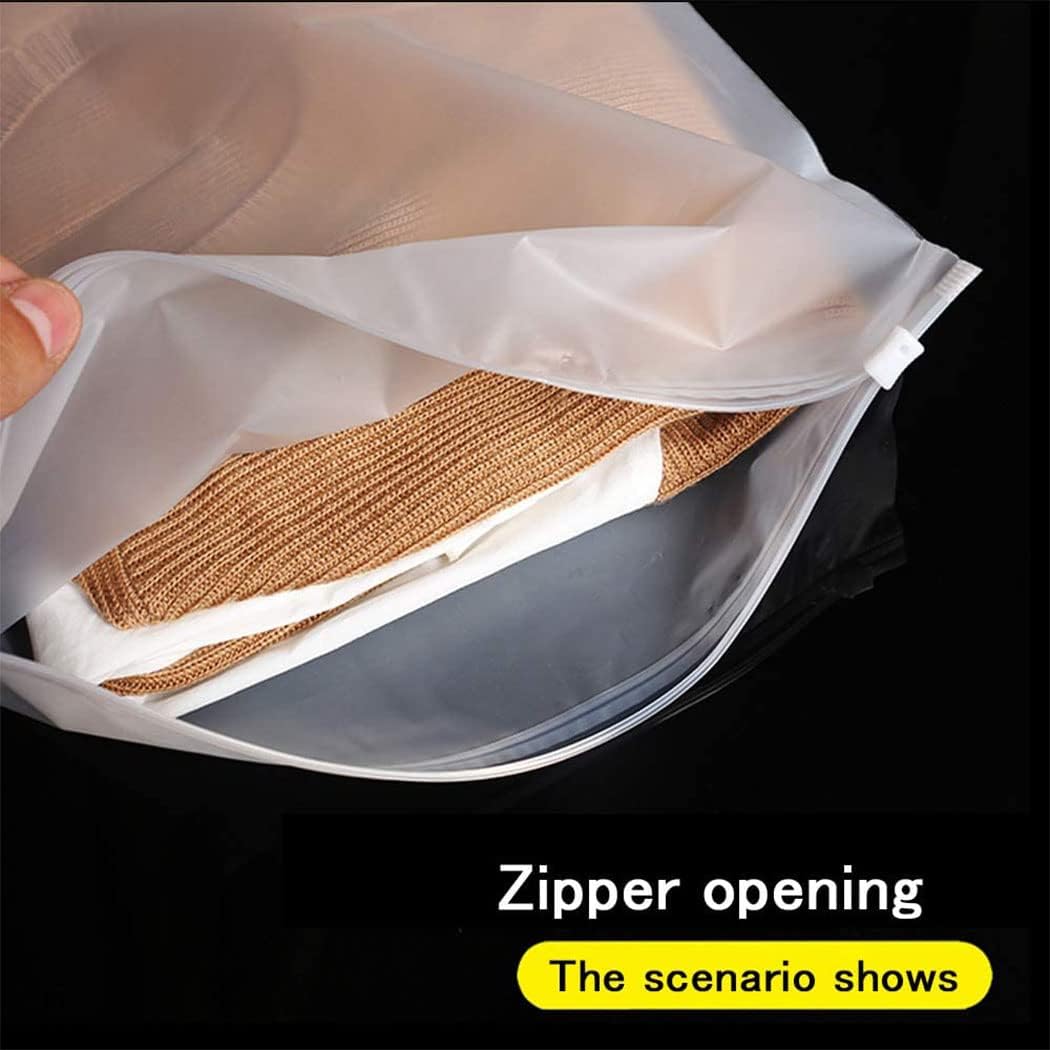 Reusable Matte Zip Bags – 40-Pack Clothing Storage Covers with Ventilation Holes | Kalsten