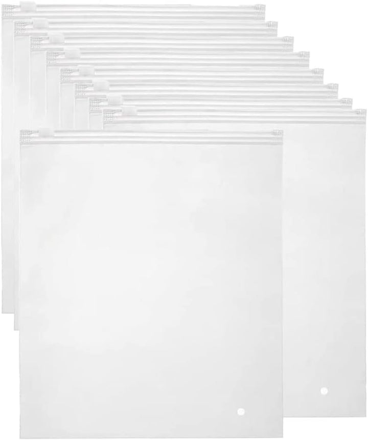 Reusable Matte Zip Bags – 40-Pack Clothing Storage Covers with Ventilation Holes | Kalsten